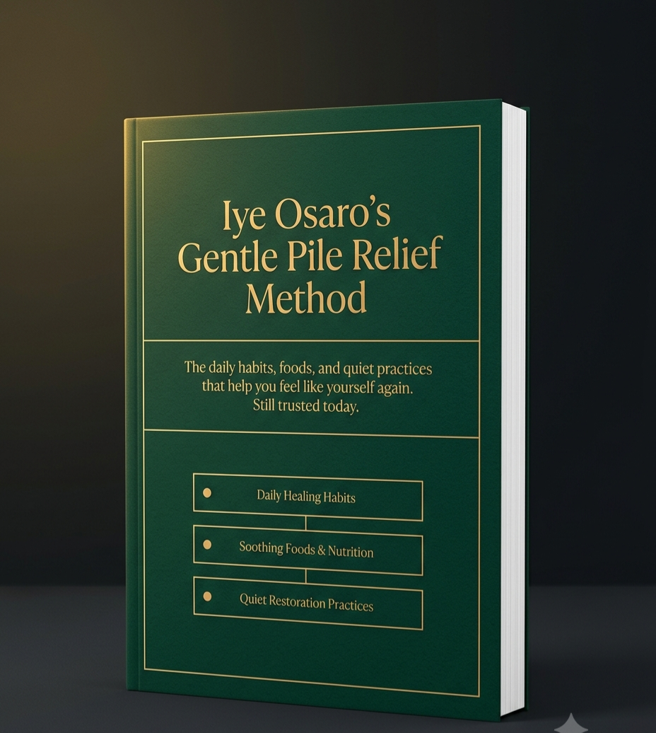 Iye Osaro's Gentle Pile Relief Method — book cover mockup